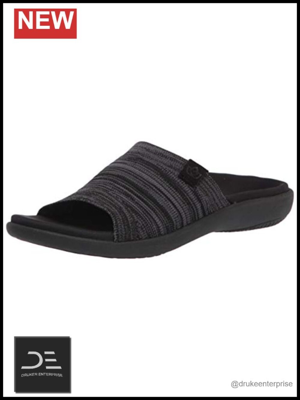 Women's Open Toe Slide Sandals with Orthotic Arch Support and Wedge Heel